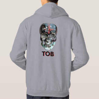Mannen Hoddie met schedel ontworpen door TOB Hoodie