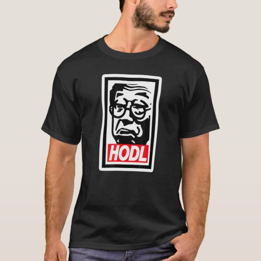 Mannen Hodl T-shirt Crypto (Voorkant)