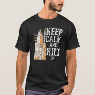 Mannen hoe de kilt Draag moet worden voor een tone T-shirt