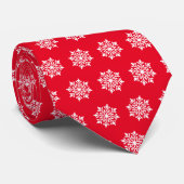 Mannen Holiday Stropdas Snowflakes (Opgerold)
