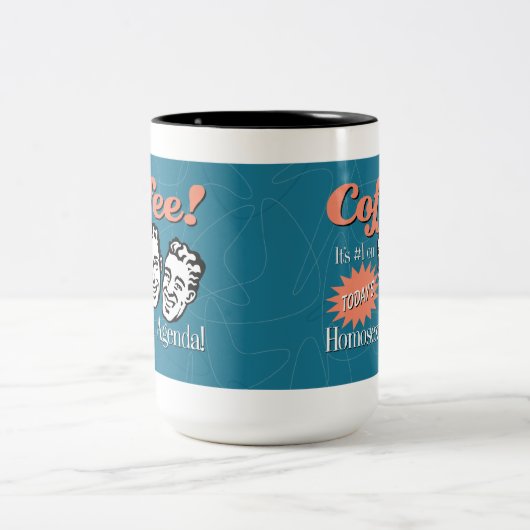 Mannen Homoseksuele Agenda Koffie Mok (Center)