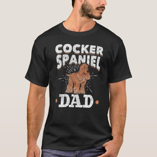Mannen hond Cocker Spaniel Pa Vaders Dag Pet Cocke T-shirt (Voorkant)