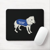 Mannen hond die een waarschuwingsvest draagt muismat (Met muis)