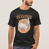 Mannen hond pap van een bedwelmde Schotse hond eig T-shirt (Voorkant)