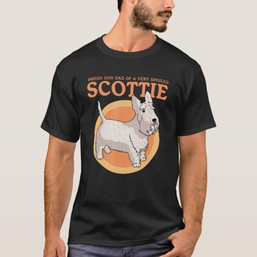 Mannen hond pap van een bedwelmde Schotse hond eig T-shirt (Voorkant)