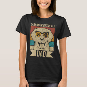 Mannen hond Papa Pet Lab Eigenaar Dier Labrador Re T-shirt