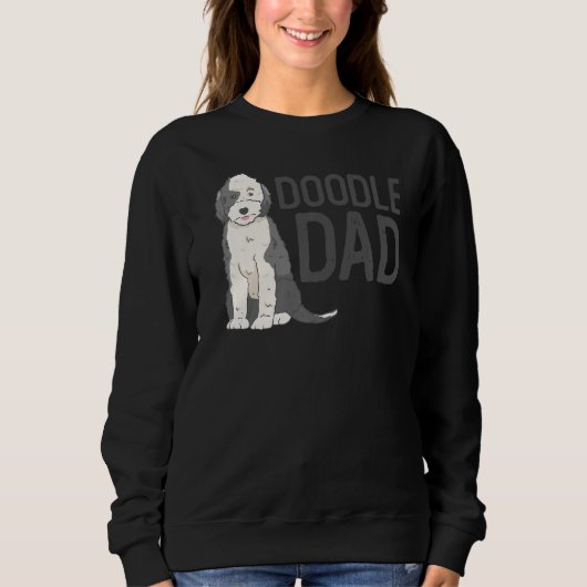 Mannen hond Stoodle Papa Sheepadoodle Trui (Voorkant)
