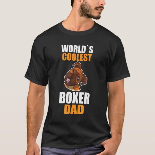 Mannen hond vader Duitse boxer vader T-shirt (Voorkant)