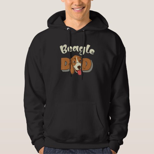 Mannen hond vader hondeneigenaar huisdier eigenaar hoodie (Voorkant)