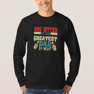 Mannen hond zingt dag na dag grootste vader 's nac t-shirt