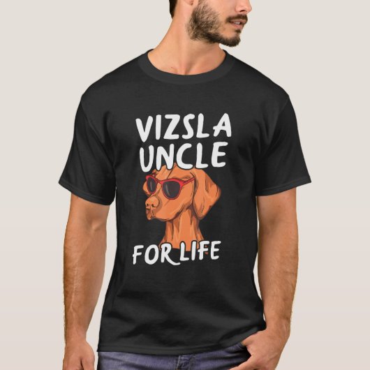 Mannen Hongaars ontwerp voor uw Vizsla oom T-shirt (Voorkant)