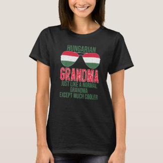 Mannen Hongaarse oma Hongarije Vlag Zonnebril Moti T-shirt