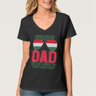 Mannen Hongaarse vader Hongaarse vlag Zonnebrille T-shirt