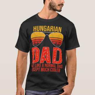 Mannen Hongaarse vader Retro Sunbril Hongarije Vad T-shirt