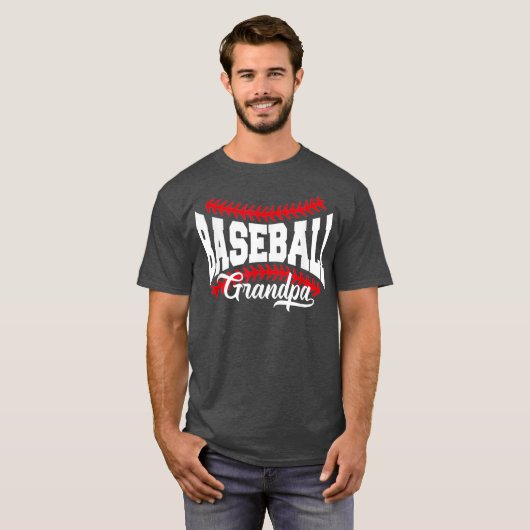 Mannen honkbal opa t-shirt (Voorkant volledig)