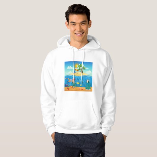 Mannen Hoodie (Voorkant volledig)