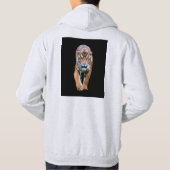 Mannen Hoodie dubbelzijdig ontwerp looptijger (Achterkant)