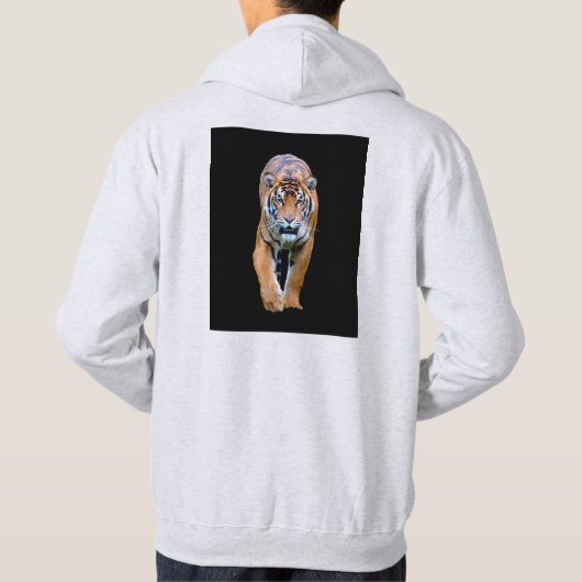 Mannen Hoodie dubbelzijdig ontwerp looptijger (Achterkant)