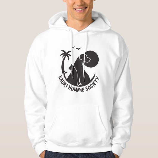 Mannen Hoodie met All Black KHS Logo (Voorkant)