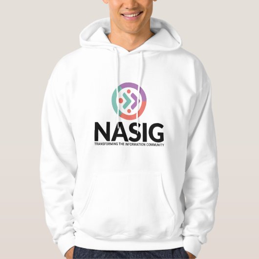 Mannen Hoodie met centrum logo (Voorkant)