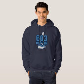 Mannen-hoodie met lichte Logo Hoodie (Voorkant volledig)