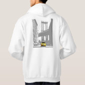 Mannen Hoodie Sjabloon Brooklyn Bridge New York Ci (Achterkant)
