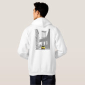 Mannen Hoodie Sjabloon Brooklyn Bridge New York Ci (Achterkant volledig)