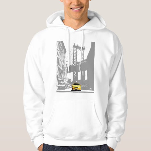 Mannen Hoodies Sjabloon New York Nyc Yellow Taxi (Voorkant)