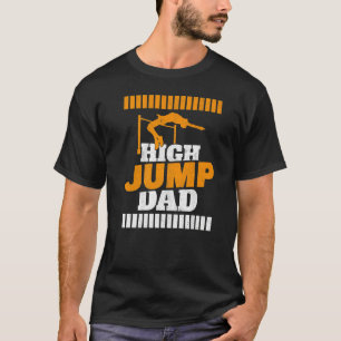 Mannen hoogspringen papa track en veld hoogspringe t-shirt
