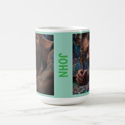 Mannen houden ook van diamantkunst koffiemok (Center)