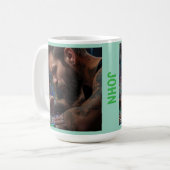 Mannen houden ook van diamantkunst koffiemok (Voorkant links)