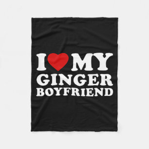 Mannen houden van Ginger Boyfriend Hart Ginger Bf Fleece Deken
