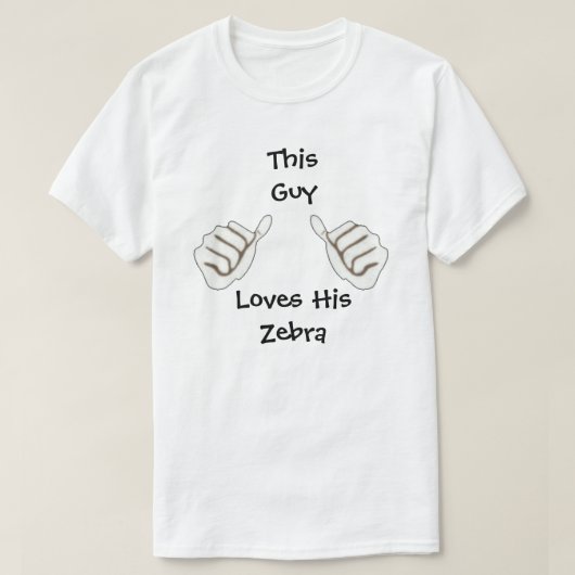 Mannen houden van mijn zebra t-shirt (Design voorkant)