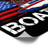 Mannen houden van motorboot patriottische amerikaa poster (Hoek)