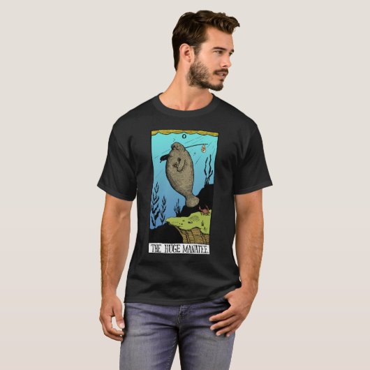Mannen Huge Manatee dark T shirt (Voorkant volledig)