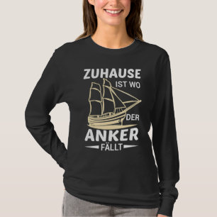 Mannen huis is waar de kapitein van de Herfst van T-shirt