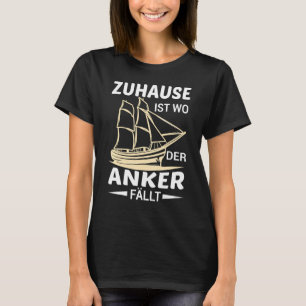Mannen huis is waar de kapitein van de Herfst van T-shirt
