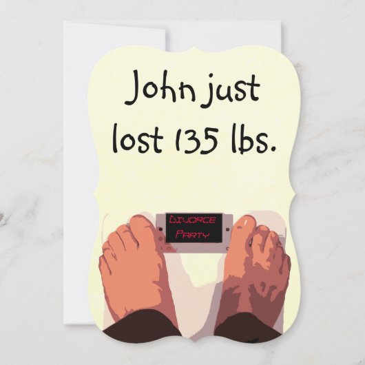 (Mannen) Humourese Divorce Party Kaart (Voorkant)