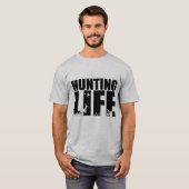 Mannen Hunting Life T-shirt (Voorkant volledig)