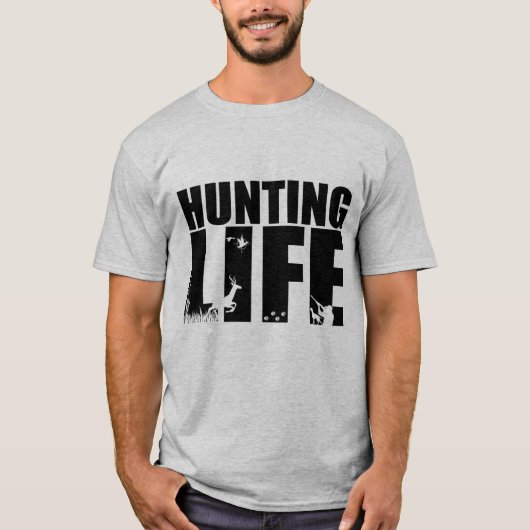 Mannen Hunting Life T-shirt (Voorkant)