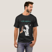 Mannen Husky Grandpa Dog T-shirt (Voorkant volledig)