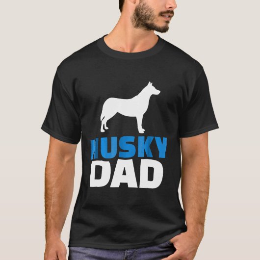 Mannen Husky Pap T-shirt (Voorkant)