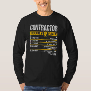 Mannen huurtarief voor de handyman-arbeidsparticip t-shirt