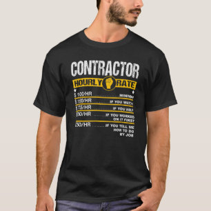 Mannen huurtarief voor de handyman-arbeidsparticip t-shirt