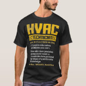 Mannen HVAC Tech T-shirt Funny Technicia Ingenieur (Voorkant)