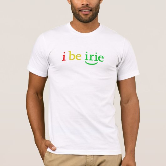mannen i be irie t-shirt (Voorkant)
