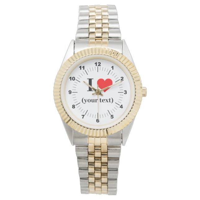 Mannen i Heart Two-Tone Armband Horloge (Voorkant)