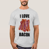 Mannen I Love Bacon Grey T Shirt (Voorkant)