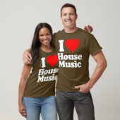 Mannen I Love House Music Heart Souvenir Funny T-shirt (Unisex)