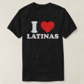 Mannen I Love I Heart Latinas Tshirt Funny Red Hea (Design voorkant)
